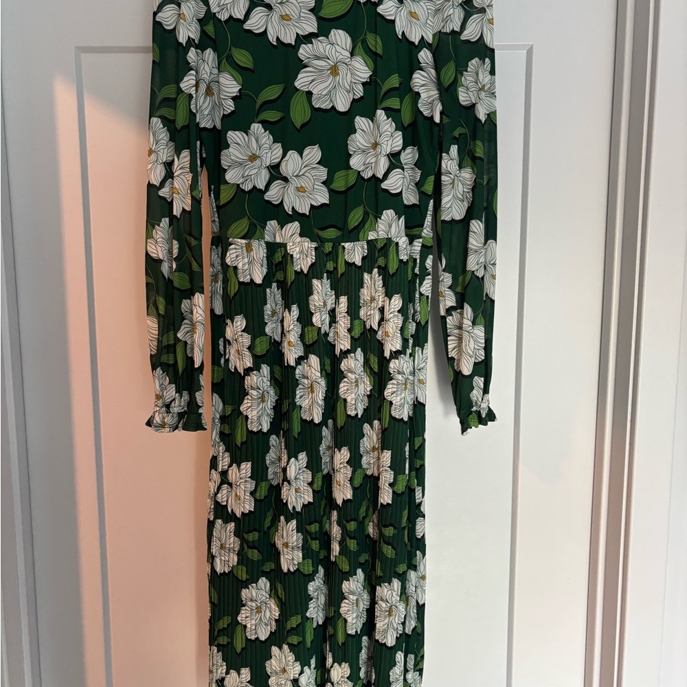 Draper James Green Magnolia Long Sleeve Dress